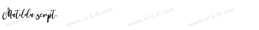 Matilda script字体转换